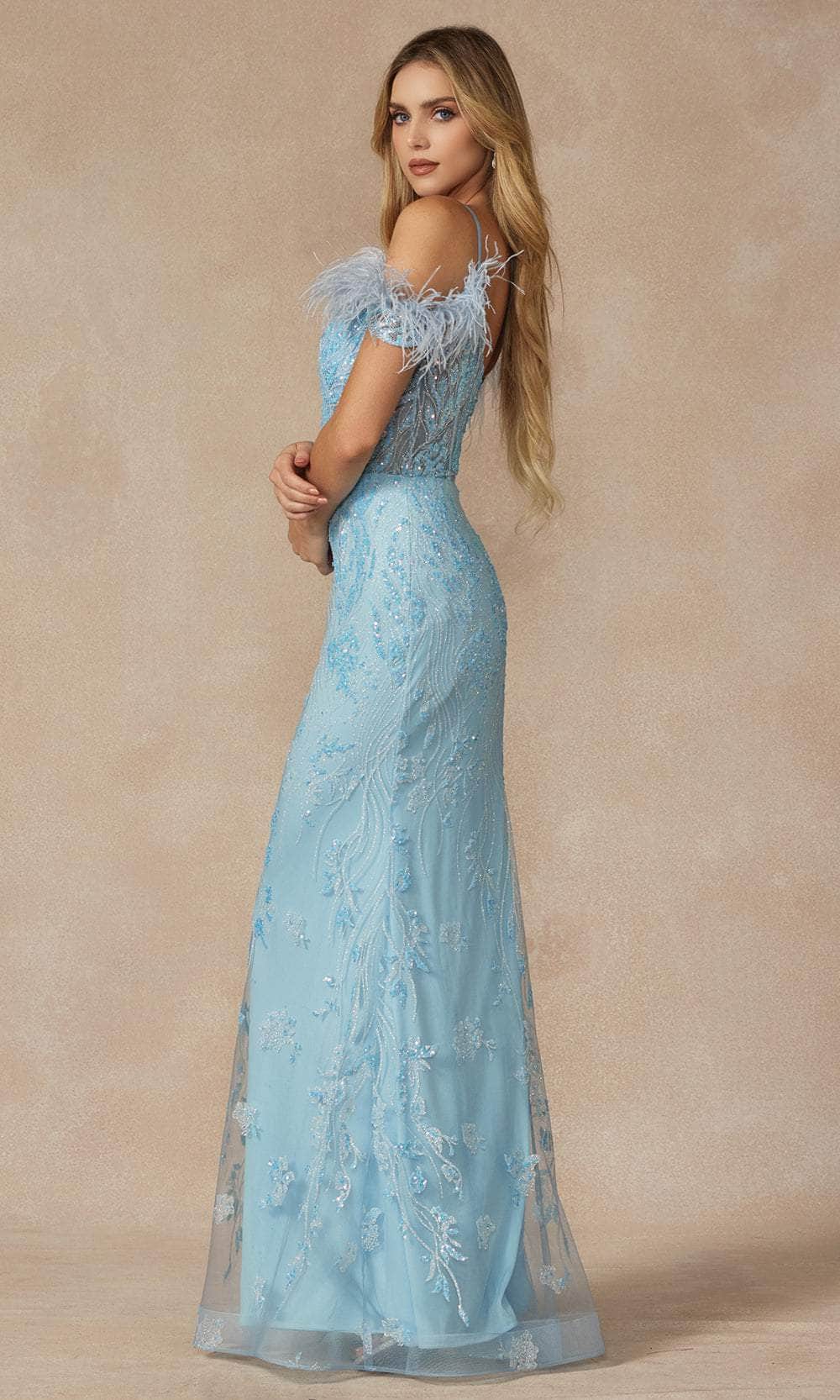 Juliet Dresses 288 - Plunging Sequin Embroidered Gown Prom Dresses