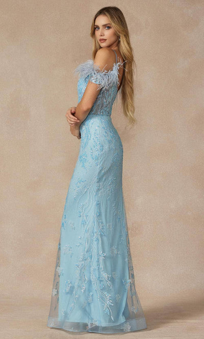Juliet Dresses 288 - Plunging Sequin Embroidered Gown Prom Dresses