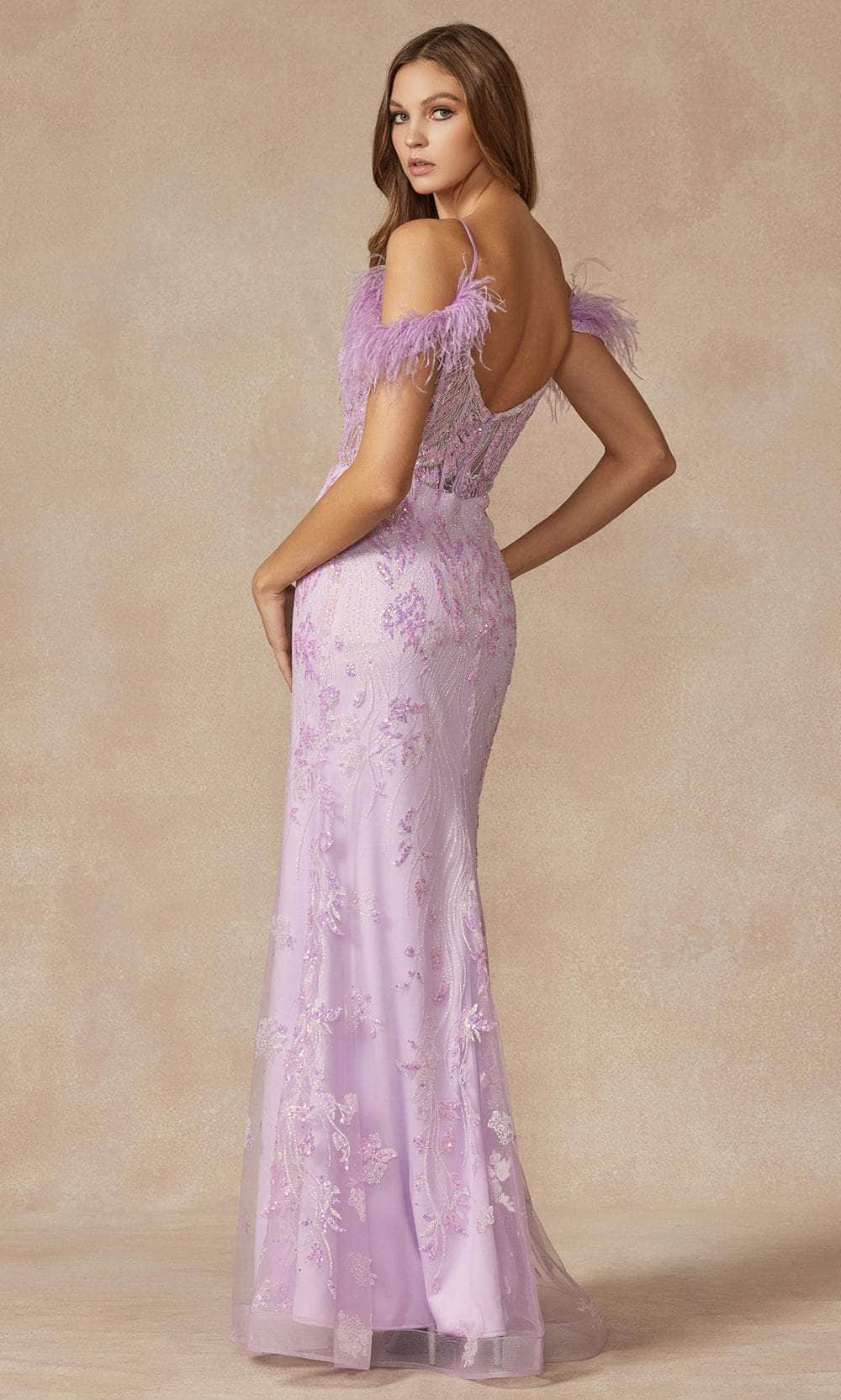 Juliet Dresses 288 - Plunging Sequin Embroidered Gown Prom Dresses
