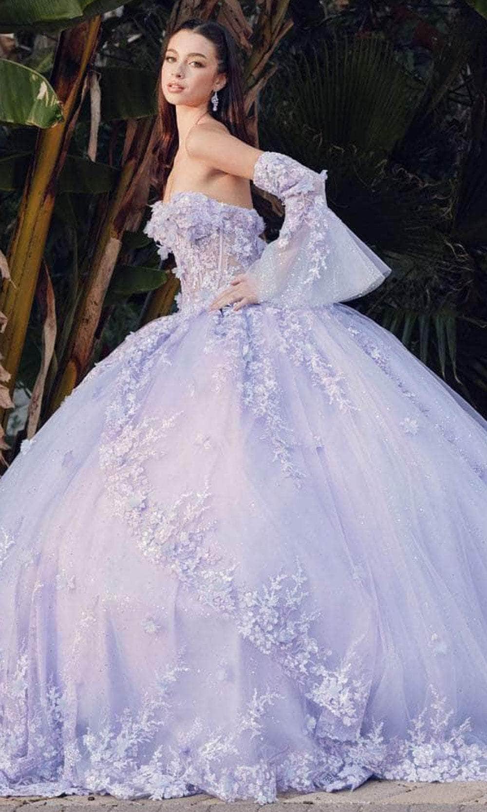 Juliet Dresses JT1459J - Floral Embellished Strapless Ballgown – ADASA