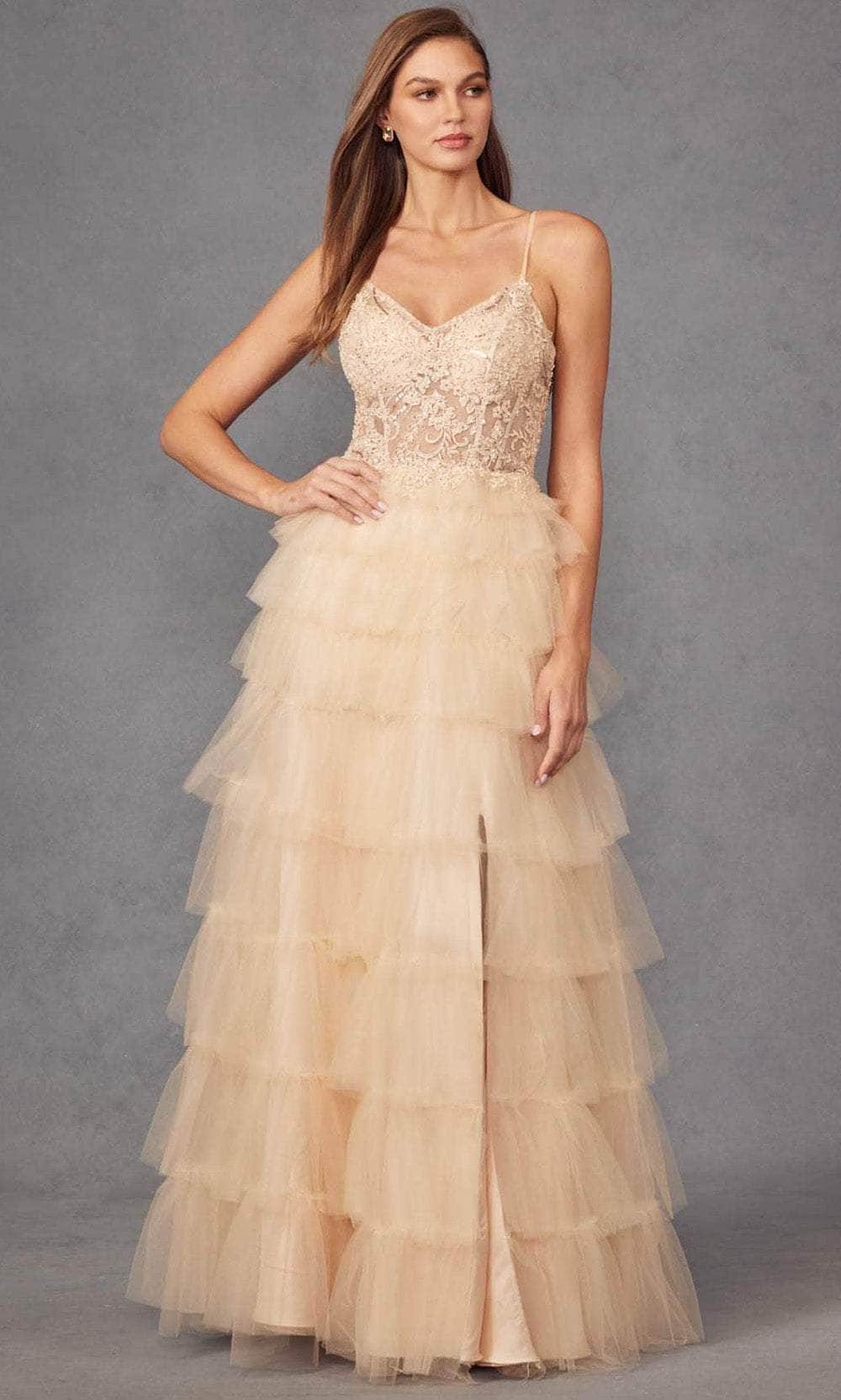 Juliet Dresses JT2451S - Ruffled A-Line Prom Gown Prom Dresses