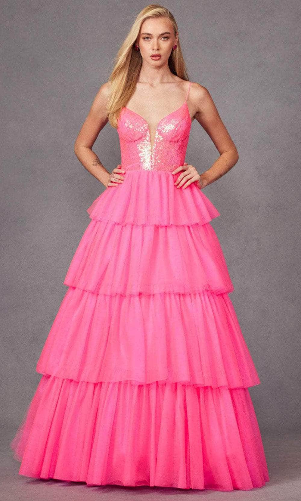 Juliet Dresses JT2457H - Sleeveless Sequin Ballgown Prom Dresses