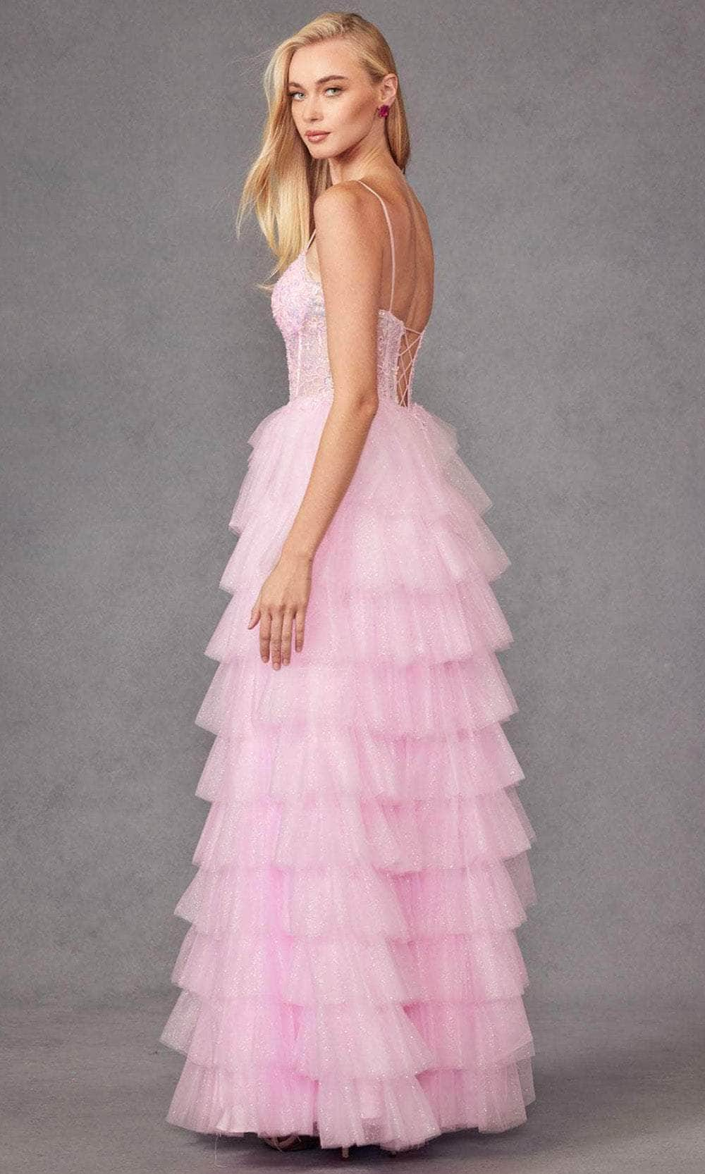 Juliet Dresses JT2458A - Tiered Ruffle Prom Gown Prom Dresses