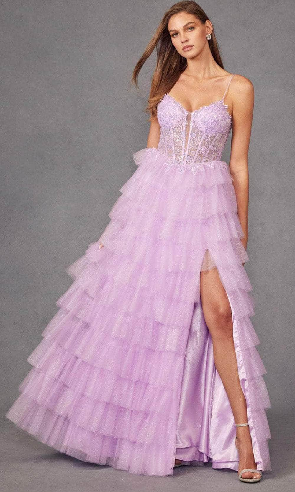 Juliet Dresses JT2458A - Tiered Ruffle Prom Gown Prom Dresses