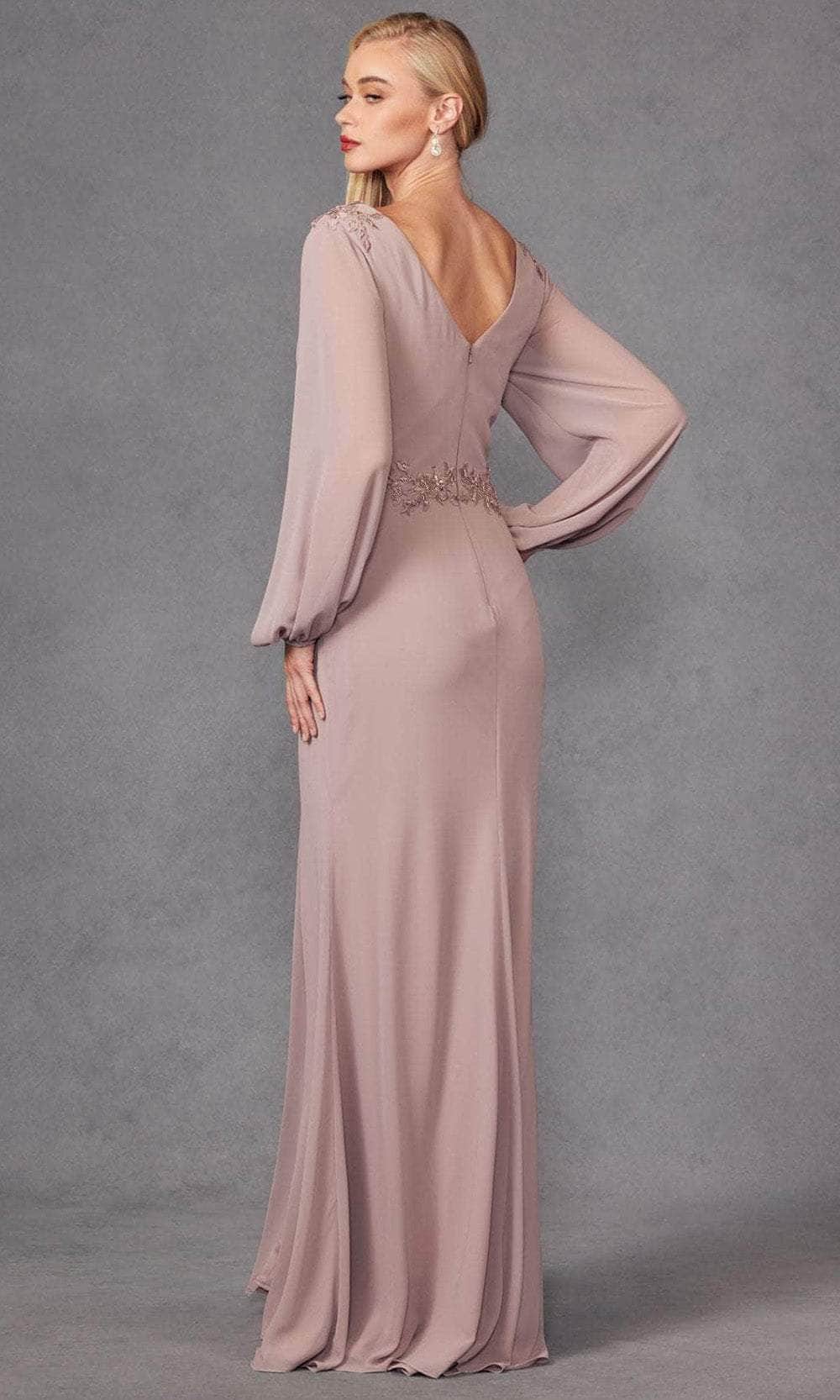 Juliet Dresses JTM16A - Long Sleeve Embellished Prom Dress Prom Dresses