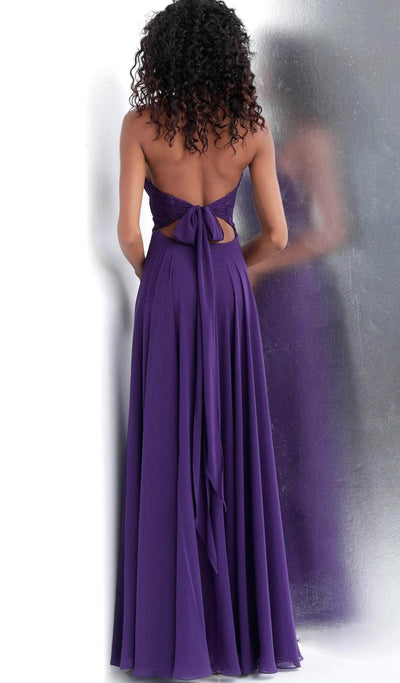 JVN by Jovani - Embroidered Halter Dress JVN64114SC - 1 pc Blush In Size 4 Available Prom Dresses 4 / Blush