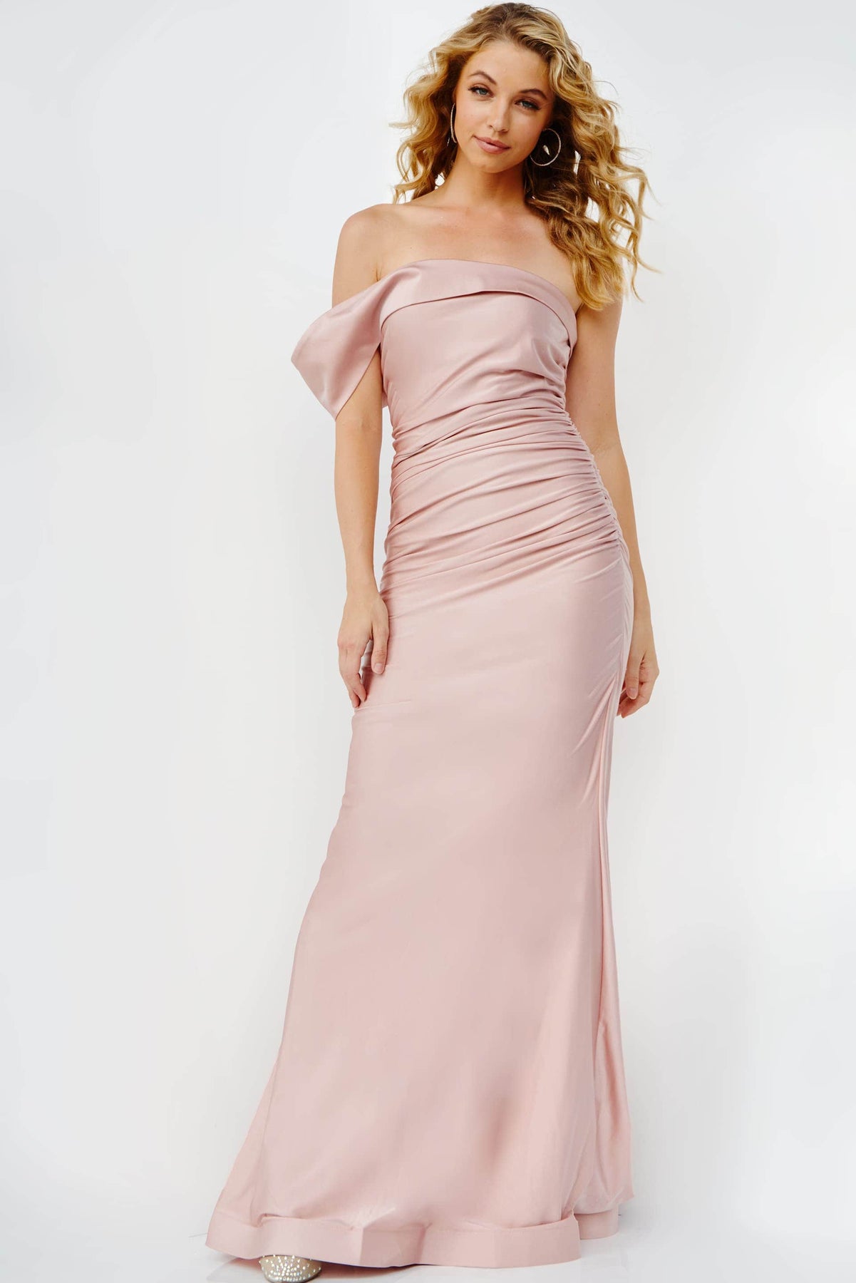 JVN by Jovani - JVN07640 One Shoulder Fitted Mermaid Prom Dress Prom Dresses