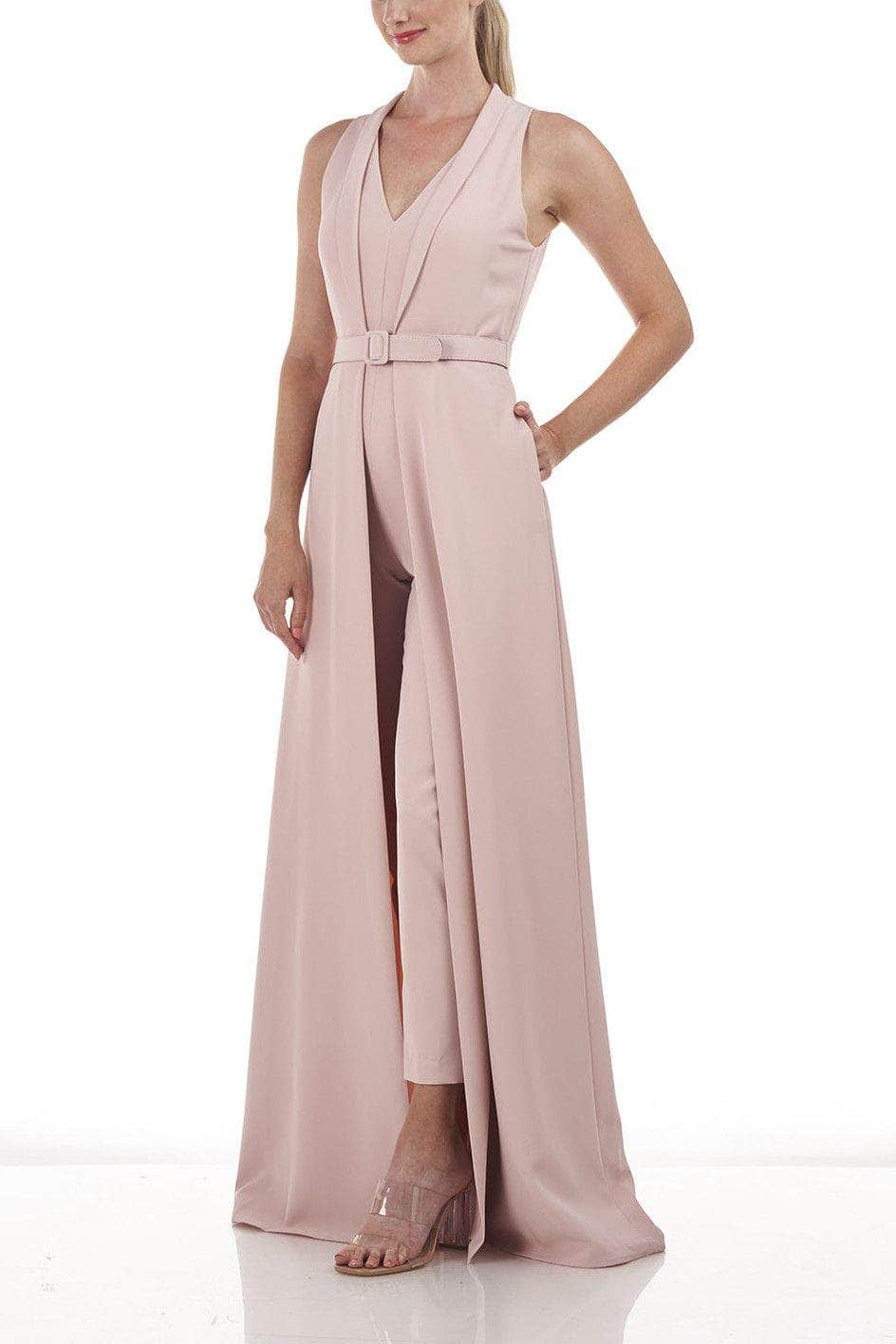 Kay Unger 5549274 - Sleeveless Belted Jumpsuit