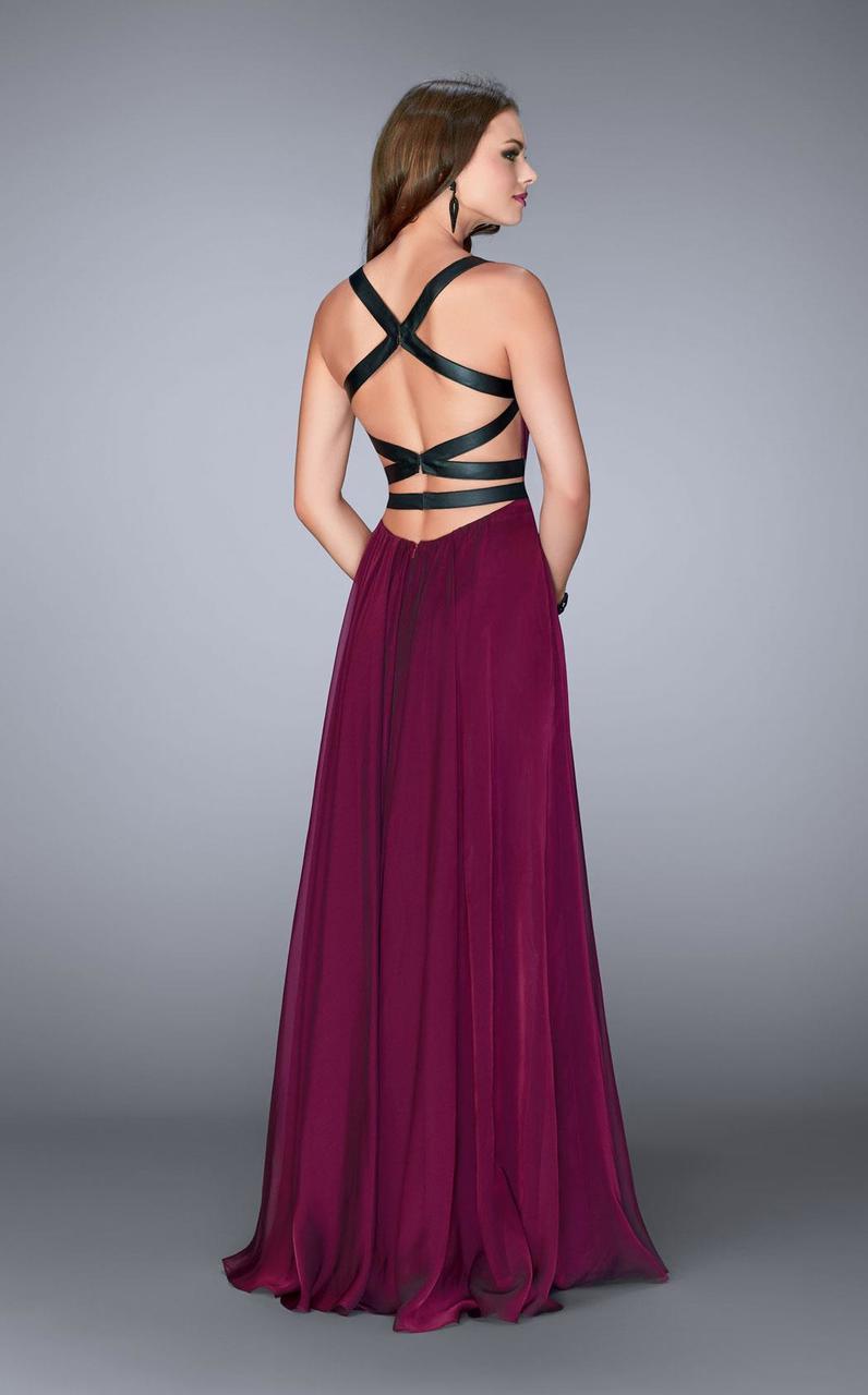 La Femme - 24536 Strappy Back Sweetheart Chiffon Long Prom Dress Special Occasion Dress