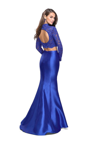 La Femme - 24901 Two Piece Lace Mikado Trumpet Dress Special Occasion Dress