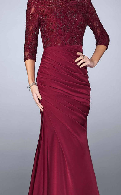 La Femme - 24926 Off-Shoulder Ruched Mermaid Gown Special Occasion Dress