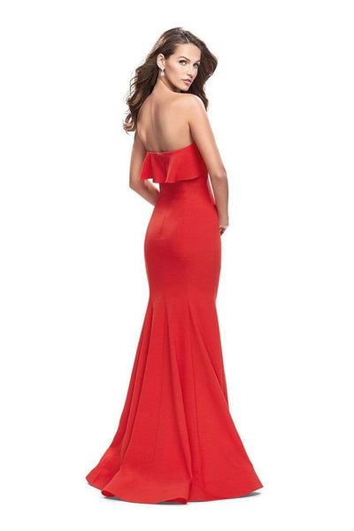 La Femme - 25419 Strapless Fitted Ruffled Mermaid Gown Special Occasion Dress