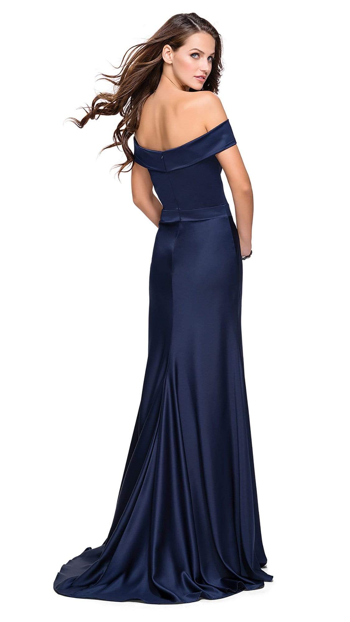 La Femme - 25579 Fitted Off Shoulder Trumpet Gown Bridesmaid Dresses