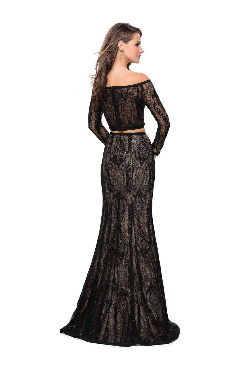 La Femme - 25983 Two Piece Beaded Lace Fitted Sheath Dress Special Occasion Dress