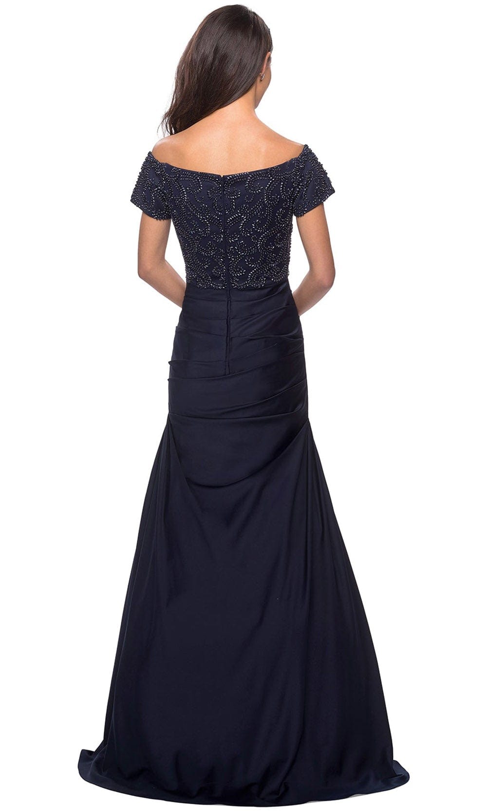 La Femme 25996 - Embellished Pleated Long Dress Special Occasion Dress
