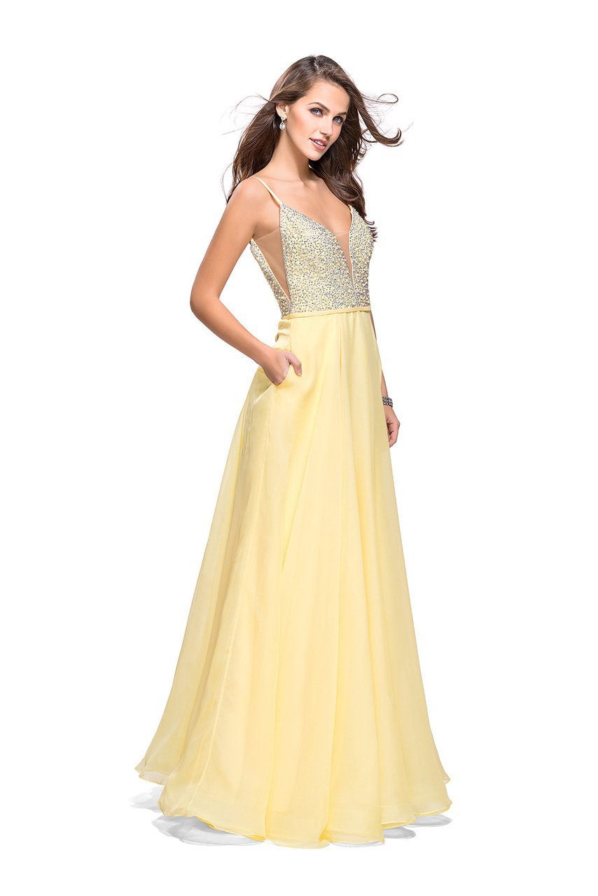 La Femme - 26278 Deep Sweetheart Neck Chiffon A-line Gown Special Occasion Dress