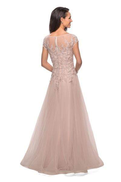 La Femme - 26893 Embroidered Lace Bateau A-line Dress Special Occasion Dress