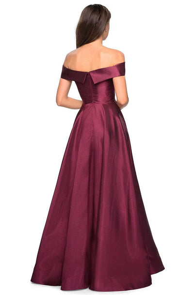 La Femme - 27005 Off Shoulder High Slit Prom Dress Prom Dresses