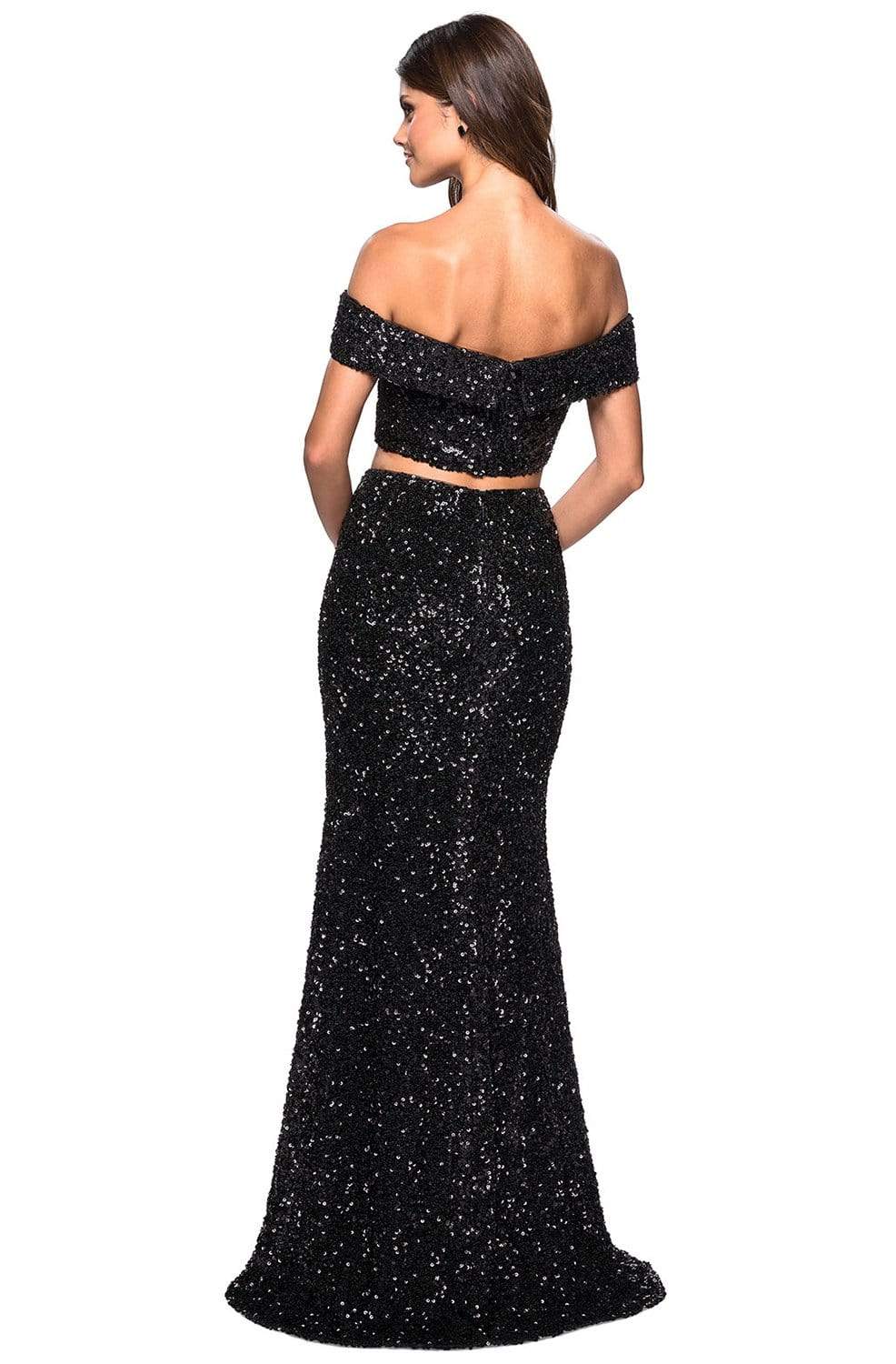 La Femme - 27020 Two Piece Off-Shoulder Sequined Gown Special Occasion Dress