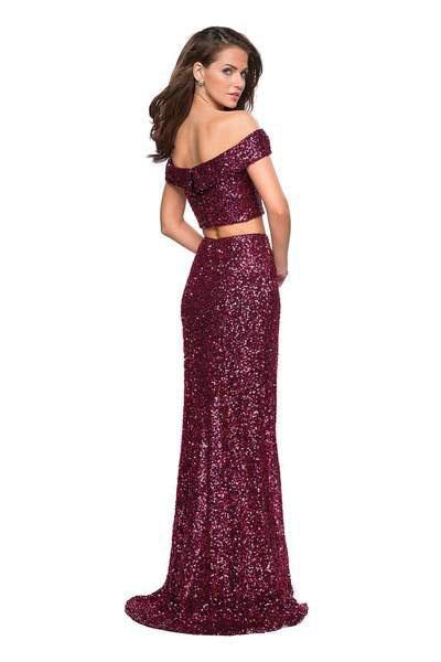 La Femme - 27020 Two Piece Off-Shoulder Sequined Gown Special Occasion Dress
