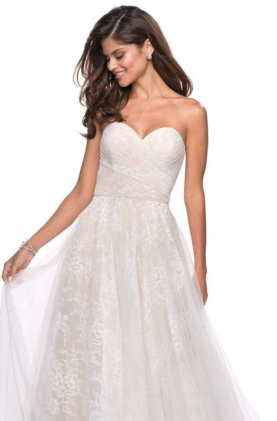 La Femme - 27135 Strapless Sweetheart Lace Ballgown Special Occasion Dress