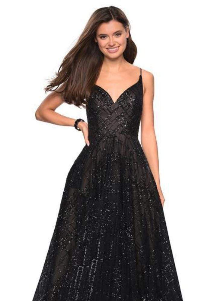 La Femme - 27199 Sparkling Sequin Sleeveless A-Line Dress Special Occasion Dress