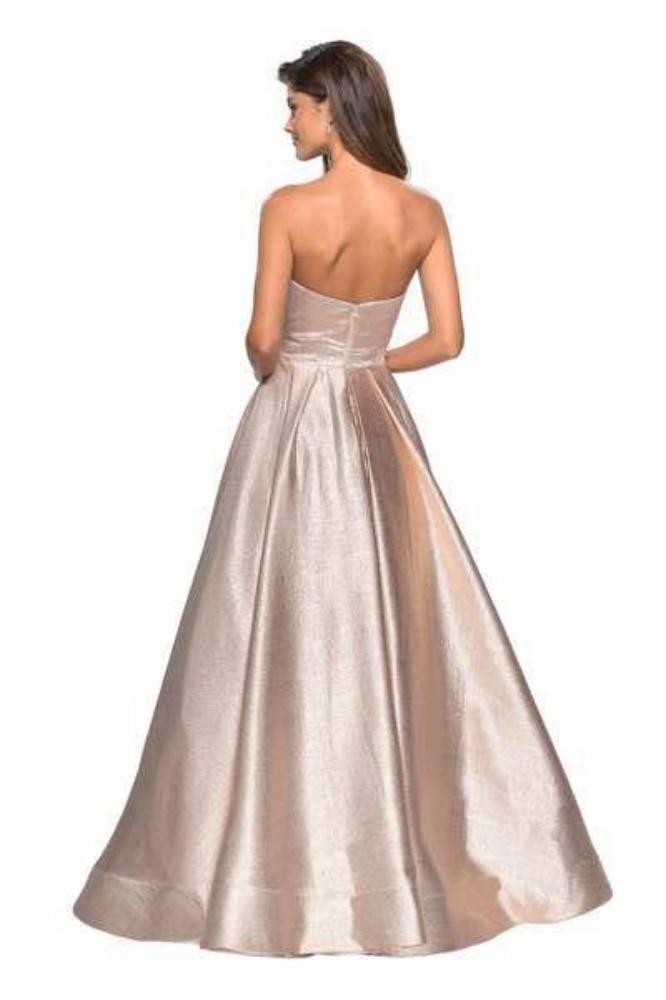 La Femme - 27280 Sweetheart Fitted Pleated Ballgown Ball Gowns