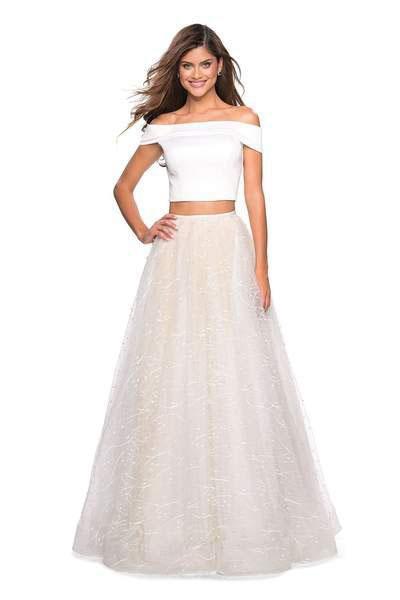 La Femme - 27478 Two Piece Off-Shoulder Tulle Ballgown Special Occasion Dress