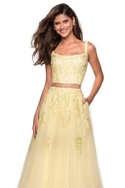 La Femme - 27489 Two Piece Applique Tulle A-line Dress Special Occasion Dress