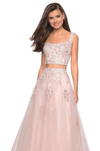 La Femme - 27489 Two Piece Applique Tulle A-line Dress Special Occasion Dress