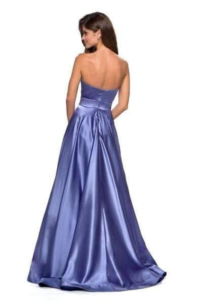 La Femme - 27506 Strapless Sweetheart Metallic Empire Gown Prom Dresses