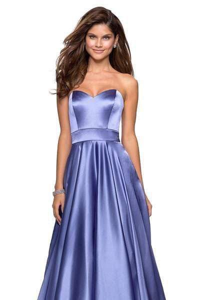 La Femme - 27506 Strapless Sweetheart Metallic Empire Gown Prom Dresses