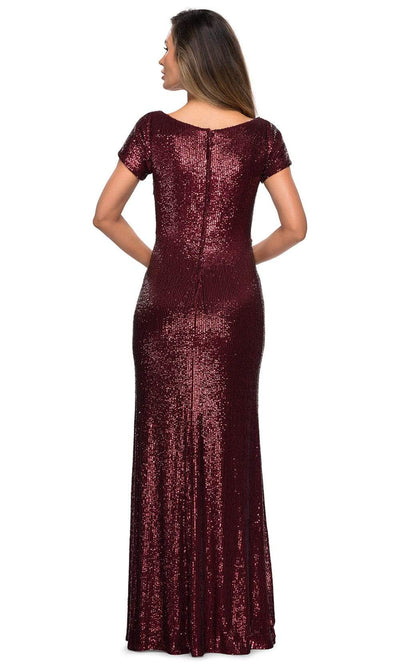 La Femme - 27916 Allover Sequins Short Sleeve Evening Gown Mother of the Bride Dresses