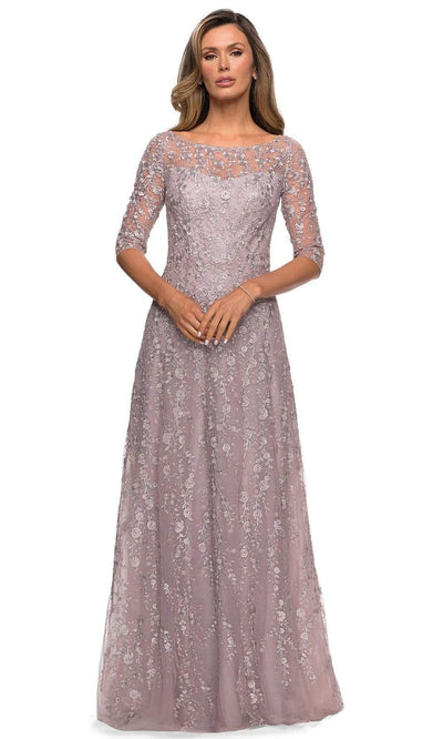 La Femme 27981SC - A-Line Floral Embroidered Formal Dress Special Occasion Dresses