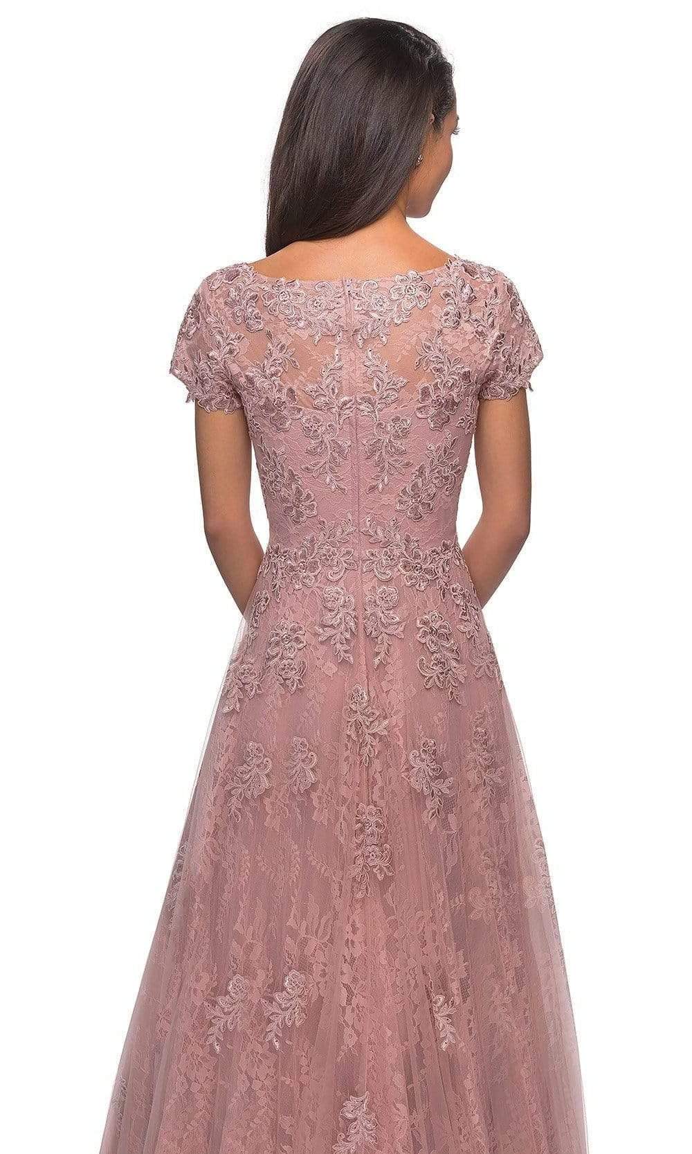 La Femme - 28028 Lace Inset Embroidered A-line Gown Mother of the Bride Dresses