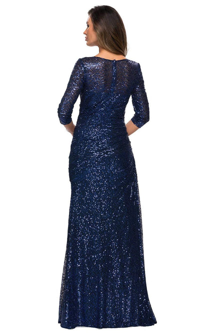 La Femme - 28065 Sequined Shirred Trumpet Dress Mother of the Bride Dresses