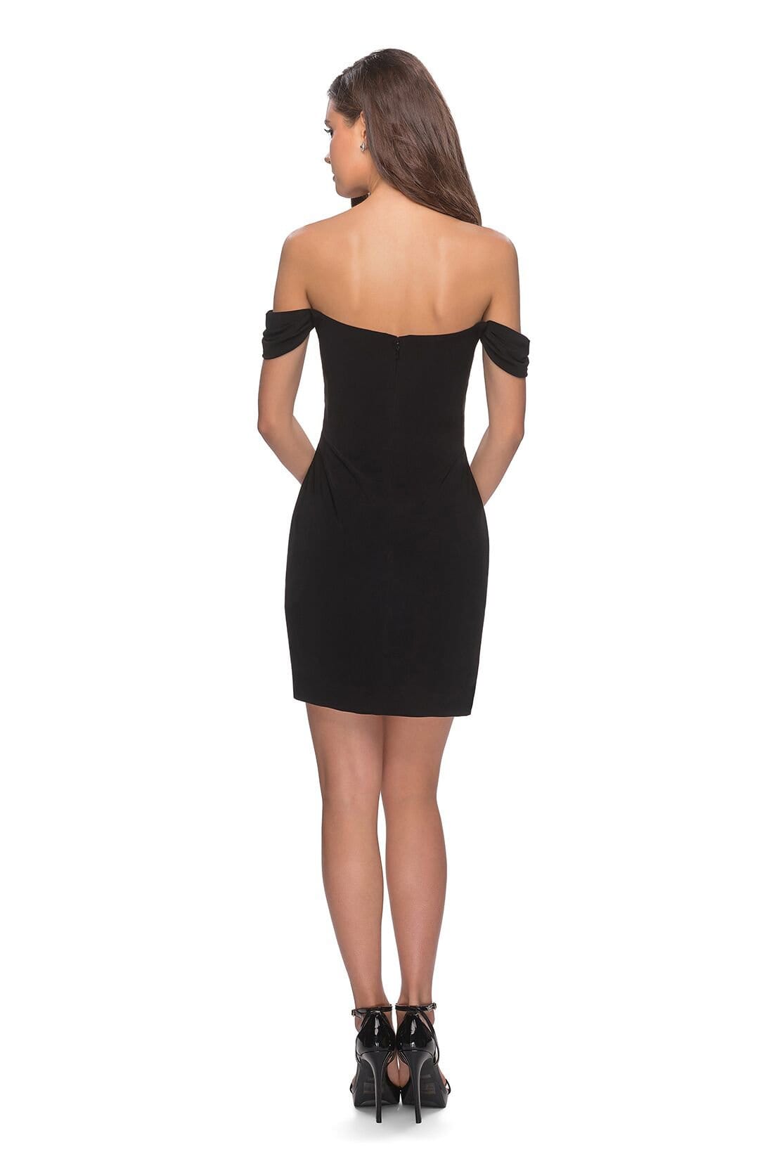 La Femme - 28193 Off-Shoulder Jersey Sheath Dress Cocktail Dresses