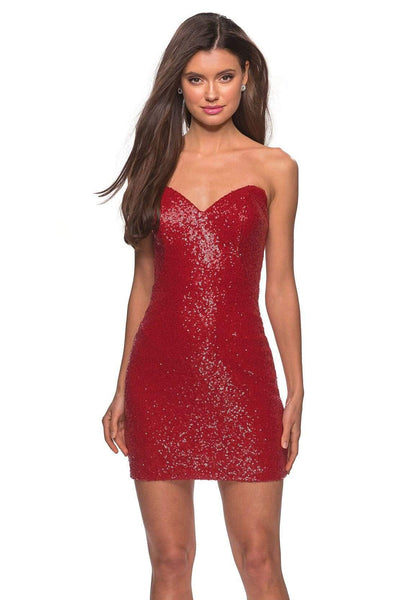 La Femme - 28229 Strapless Sweetheart Short Dress Cocktail Dresses