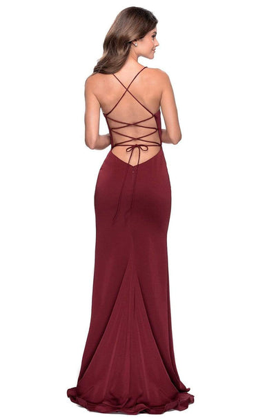 La Femme - 28294SC Scoop Neck High-Low Prom Dress CCSALE