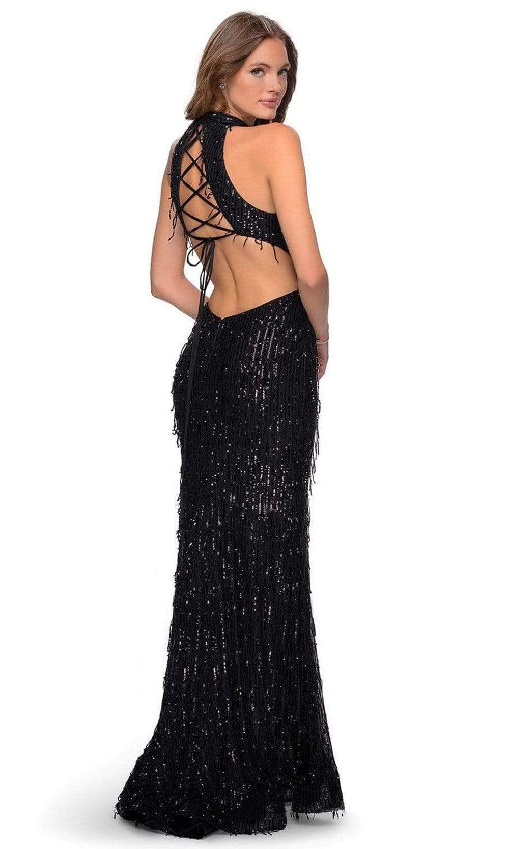 La Femme - 28819 High Halter Sequin Sheath Dress Evening Dresses