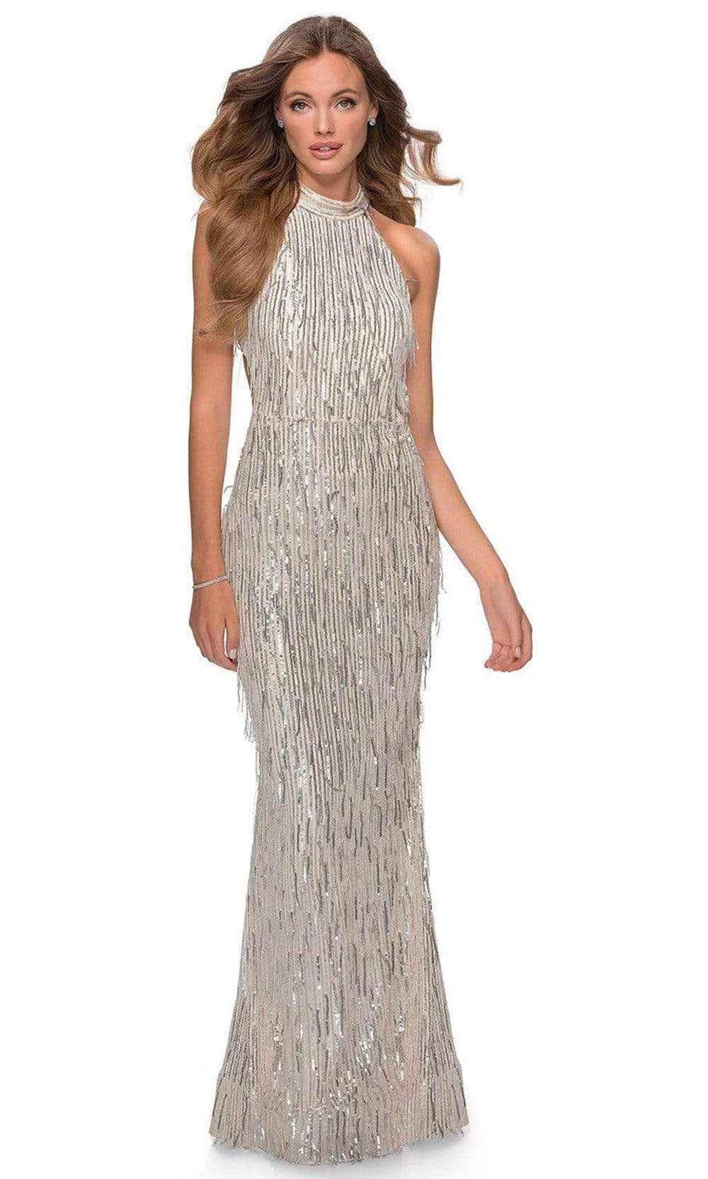 La Femme - 28819 High Halter Sequin Sheath Dress Evening Dresses