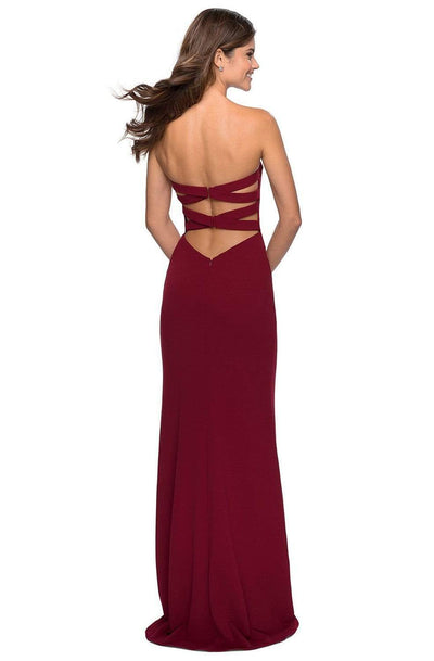 La Femme - 28835 Strapless Cut Out Back Sheath Dress Prom Dresses