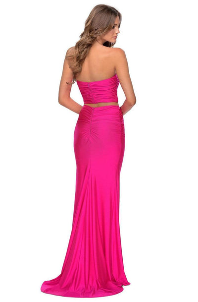 La Femme - 28972 Two Piece Strapless Jersey Sheath Dress Prom Dresses