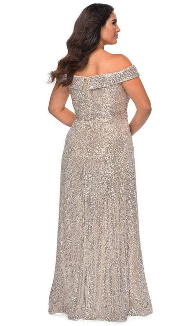 La Femme - 28988 Sequined Off-Shoulder A-Line Dress Evening Dresses