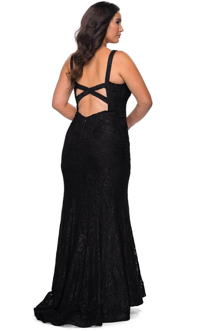 La Femme - 29052 Plunging Sweetheart Lace Mermaid Gown Evening Dresses