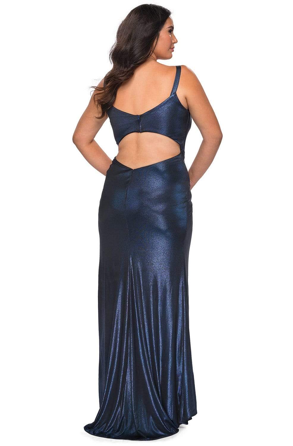 La Femme - 29053 Plunging V-neck Ruched Jersey Dress Evening Dresses