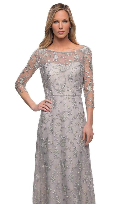 La Femme - 29153 Embroidered Floral A-line Gown Mother of the Bride Dresses