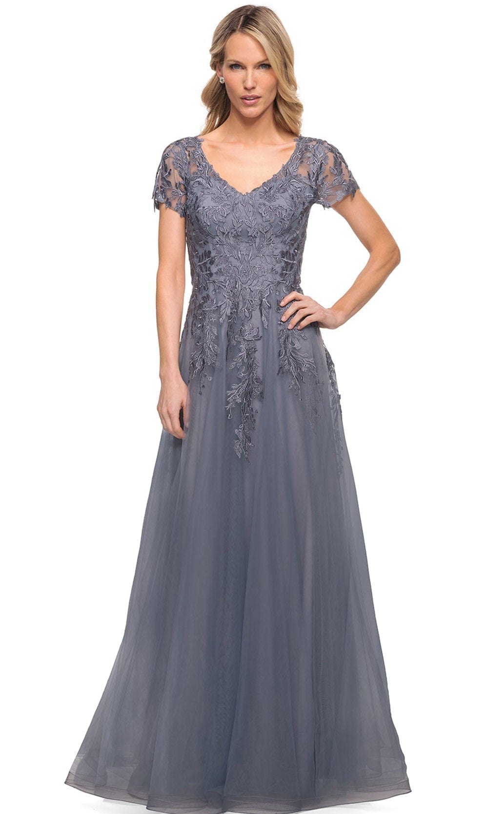 La Femme 29164 - Lace Tulle A Line Long Gown Special Occasion Dress