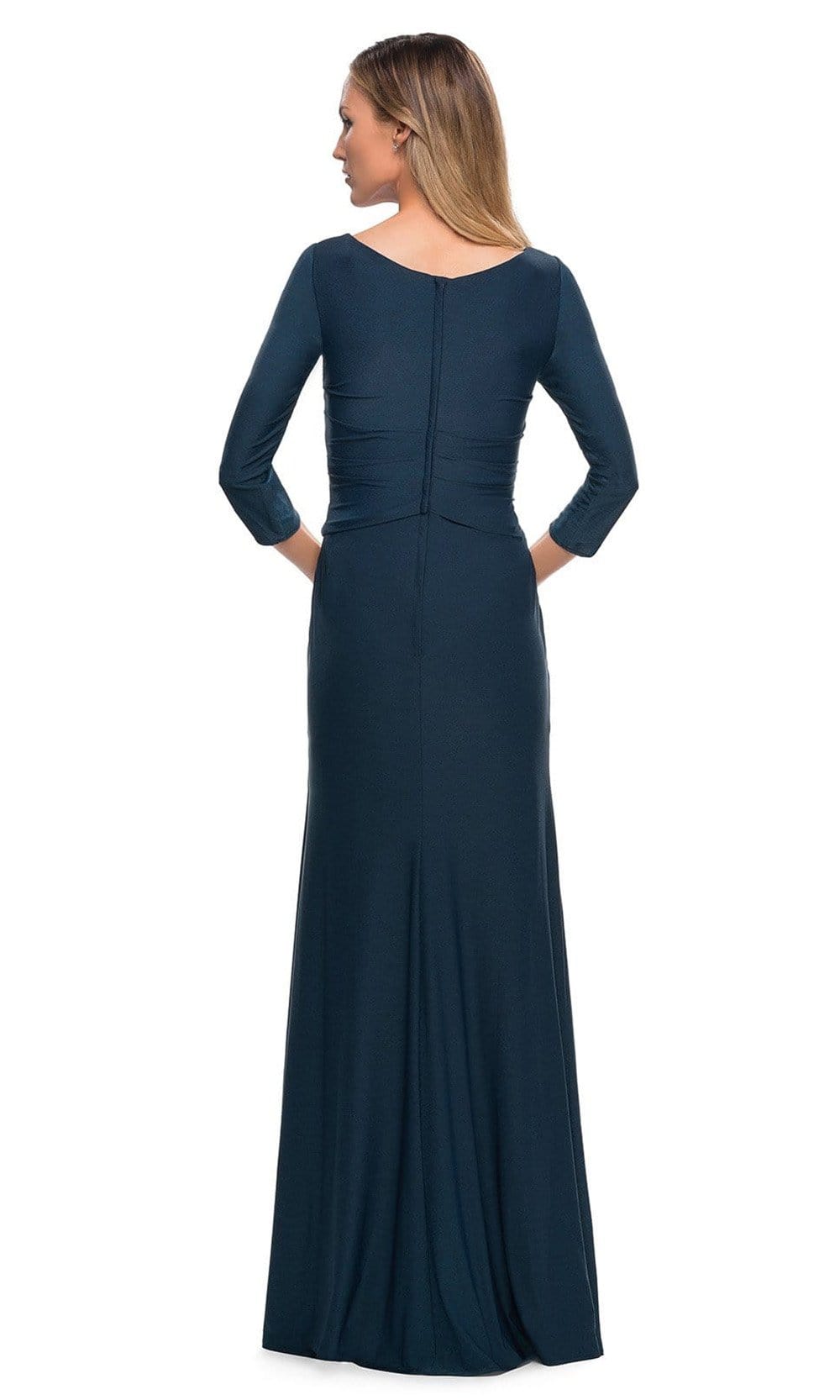 La Femme - 29223 Fitted V-Neck Evening Dress Mother of the Bride Dresses