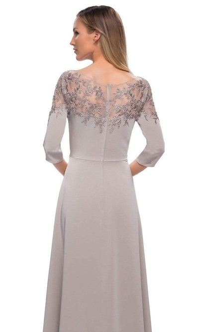 La Femme - 29227 Illusion Bateau A-line Evening Dress Mother of the Bride Dresses